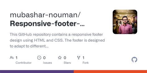 Github Mubashar Nouman Responsive Footer Html Css This Github