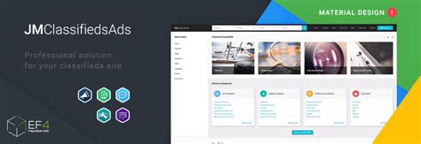 Classifieds Joomla Template With Material Design