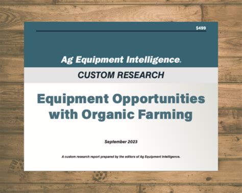 Equipment Opportunities in Organic Farming