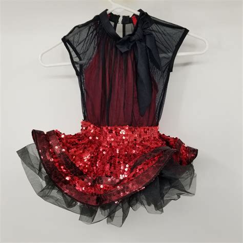 Weissman Black And Red Sequin Tutu Girls One Piece Da Gem