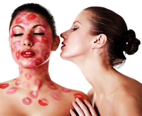 Lesbian Lipstick Marks Cumception