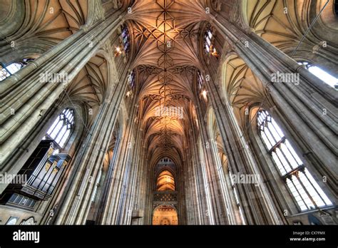 Interior of Canterbury Cathedral, Canterbury, Kent, England, UK Stock