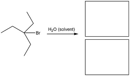 For the below-mentioned SN1 reaction, draw the organic product and the ...