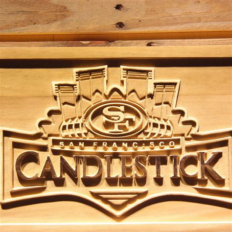 San Francisco 49ers Candlestick Park Wood Sign Neon Sign Led Sign