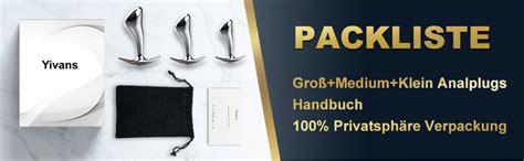 Yivans Analplug Set Mm Mm Mm Metall Analplugs Fetisch Masturbation Sex Spielzeug