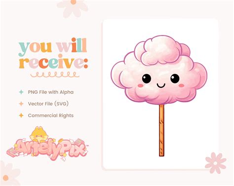 Vtuber Cotton Candy Asset Pngtuber Asset Kawaii Etsy