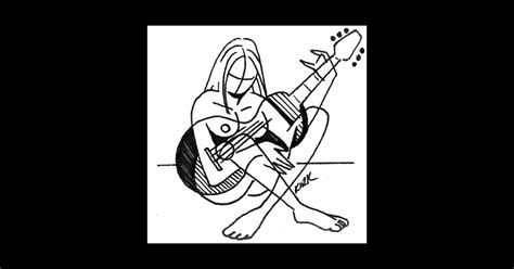 Nude With Guitar Nude Sticker TeePublic