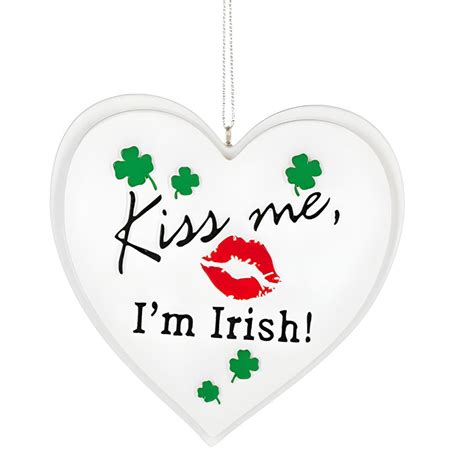 Kiss Me Im Irish Heart Ornament