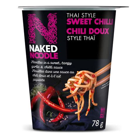 NAKED NOODLES Naked Noodle Fine Egg Noodles Sweet Chili 78g Sweet Chili Chili Egg Noodles