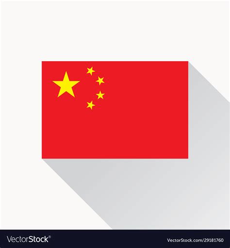 China flag icon Royalty Free Vector Image - VectorStock