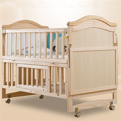 Luxury Solid Wood Swing Baby Bed Multi Purposes Swing Baby Crib