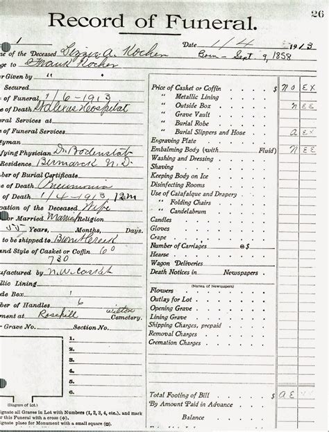 WEbb Brother's Funeral Home Records K-L