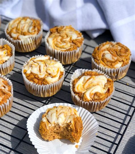 Keto Pumpkin Muffins With Cream Cheese Swirl Curbing Carbs