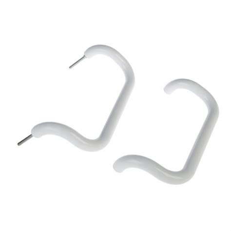 Ручка-скоба бугельная для офисной двери, межосевое 250 мм, цвет белый