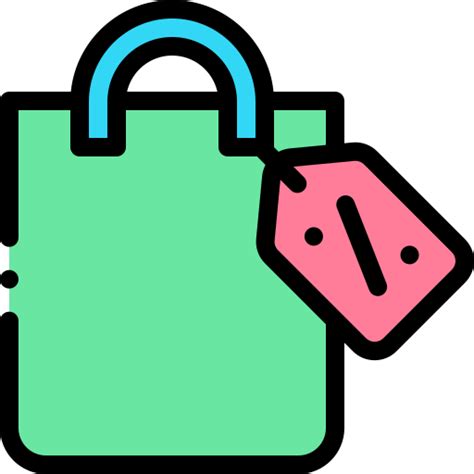 Shopping Bag Detailed Rounded Lineal Color Icon