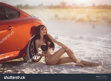 Sexy Bikini Girl Posing Beach Stock Photo Shutterstock
