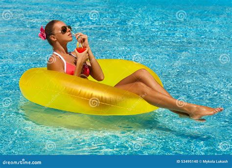 Summer Bikini Girl Sitting On Shoulders Of Man Stock Photography CartoonDealer 12395648