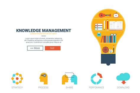 Knowledge Management Website Template Vector Art At Vecteezy