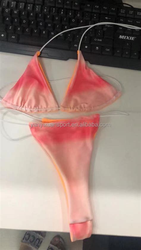 2021 Custom Private Label Printed Bikini Solid Tie Side Bikini Swimwear Quality Swimsuit Thong