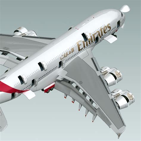 Airbus A380 Emirates 3d Modell Turbosquid 783117