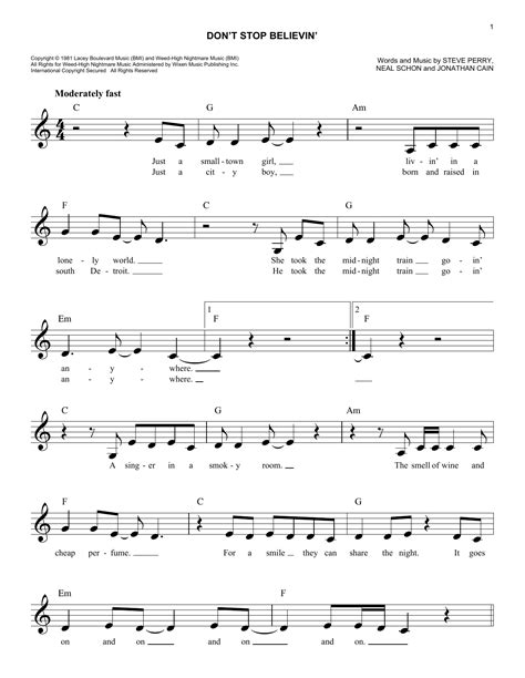 Don't Stop Believin' | Sheet Music Direct