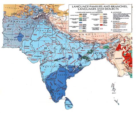 linguistic distribution map