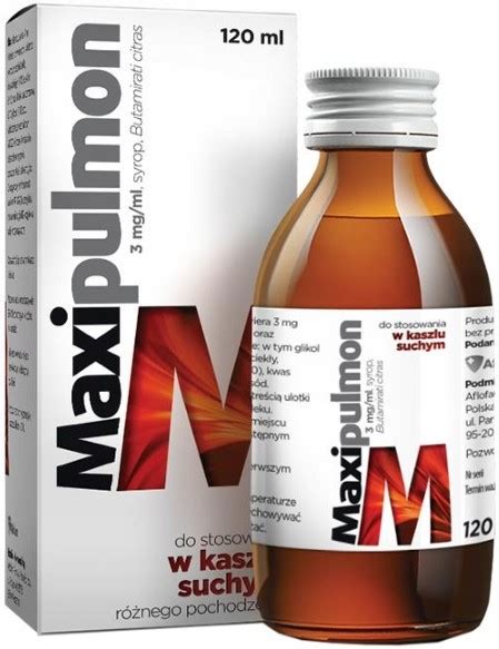 Maxipulmon Syrop Na Kaszel Suchy Mg Ml Ml Allegro Pl