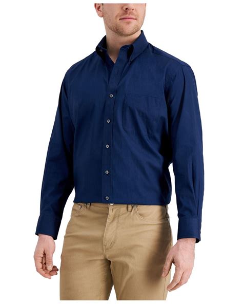 Club Room Regular Fit Cotton Pinpoint Dress Shirt Created For Macys