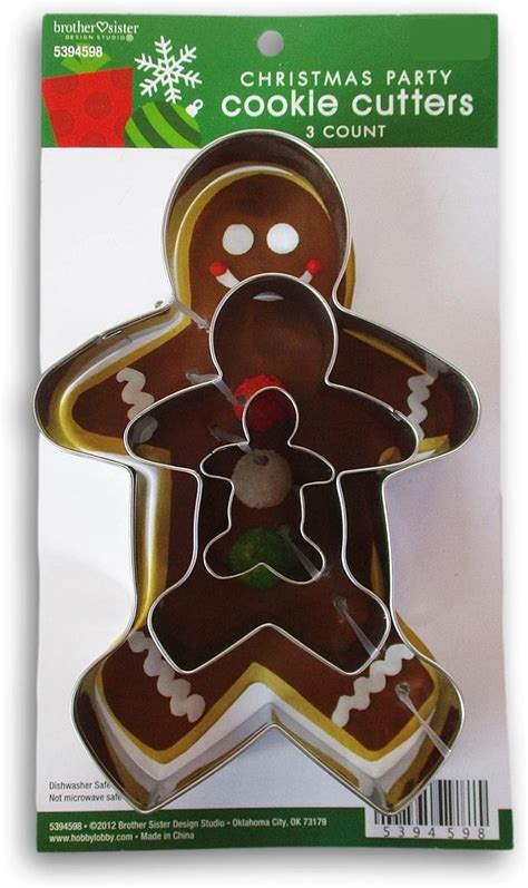 Amazon 3 Metal Gingerbread Man Cookie Cutters Christmas Baking