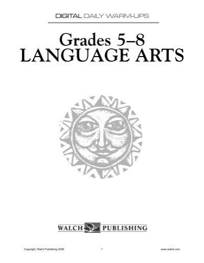 Digital Daily Warm Ups Language Arts Grades 5 8