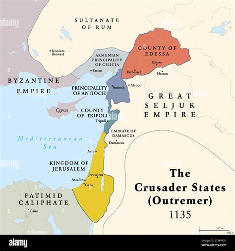 Crusader states map hi-res stock photography and images - Alamy