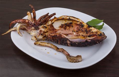 Grilled Cuttlefish Stock Image Image Of Meal Healthy 51681283