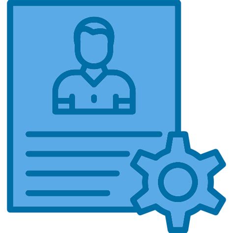 identification generic blue icon