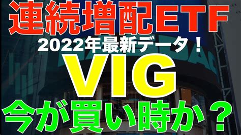 Vigは買い時か？連続増配etfの増配率は魅力的なの？22年最新データ Youtube