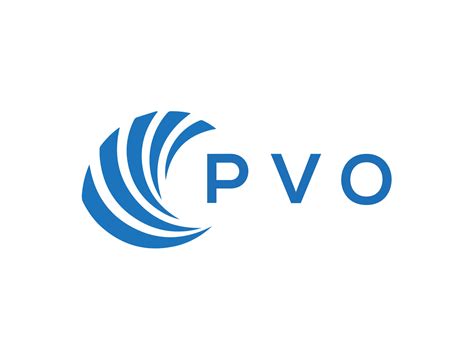 PVO letter logo design on white background. PVO creative circle letter ...