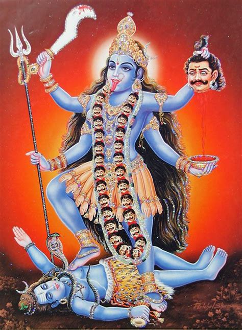 Mother Kali Poster With Glitter Mother Kali Maa Kali Photo Maa