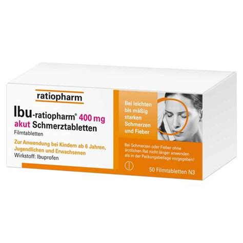 Ibu Ratiopharm Mg Akut Schmerztabletten St Bei Aponeo Kaufen