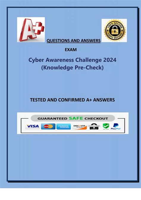 Cyber Awareness Challenge 2024 (Knowledge Pre-Check) - Cyber Awareness