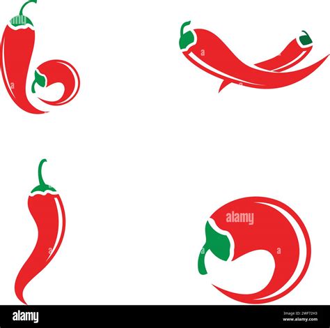 Red Hot Natural Chili Icon Template Vector Illustration Stock Vector Image Art Alamy