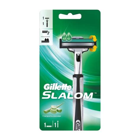 Gillette slalom бритва со сменной кассетой - цена 405 руб., купить в ...