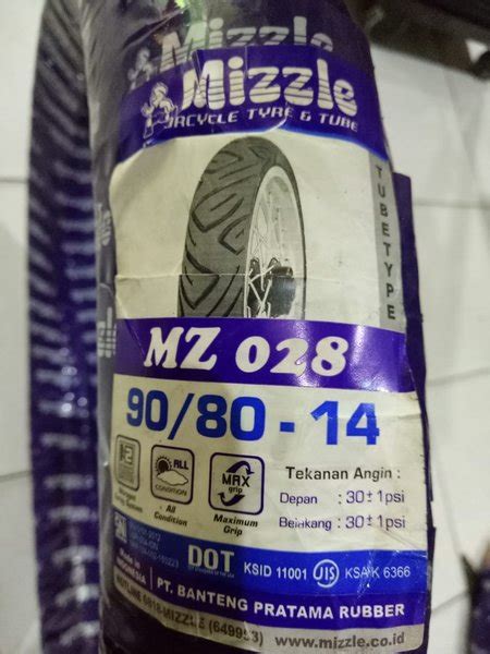 Jual Ban Motor Matic Mizzle 90 80 14 MZ 028 Tubetype Bukan Tubeless