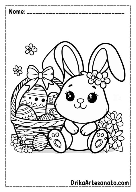 Coelho Da Páscoa Desenho Facil - 50 Desenhos de Coelho da Páscoa para Colorir Grátis em PDF