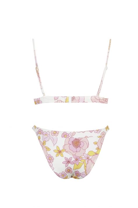 Bikini Sporty Furore Estampado Flores Rosa Robin Collection