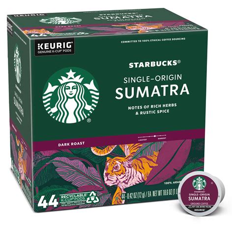 Starbucks Single-Origin Sumatra Dark Roast Single Serve Coffee K Cups