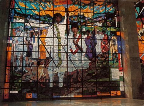 My Favorite Postcards Ethiopia Africa Hall Stained Glass Window