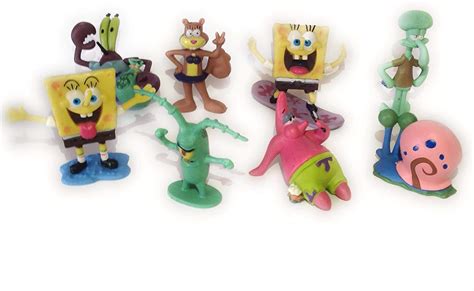 SpongeBob SquarePants 2 Figure Set Of 8 Ft Squidward Sandy Cheeks