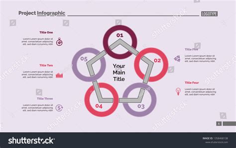 Pentagon Diagram Process Chart Cycle Graph Vector De Stock Libre De Regalías 1358468138