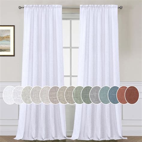 Linen Curtains Elegant Natural Linen Blended Curtains Energy Efficient