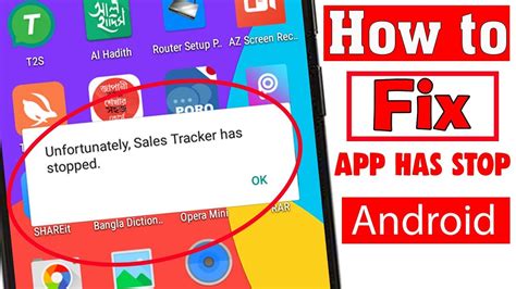 How To Fix Unfortunately App Has Stopped Errors On Android Phone 100