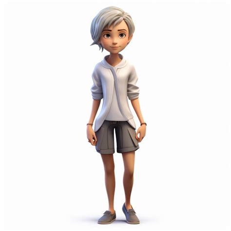 Premium Photo 3d Render Cartoon Of Emilia Female Game Character In